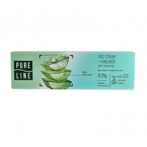 Dieninis drėkinamasis kremas veidui PURE LINE  (Čistaja Linija)  normaliai ir mišriai odai 40 ml